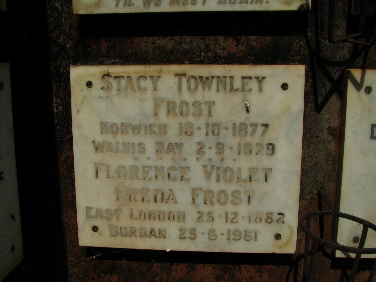FROST Stacy Townley 1877-1929 :: FROST Florence Violet Freda 1882-1961