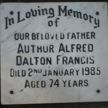 FRANCIS Authur Alfred Dalton -1985