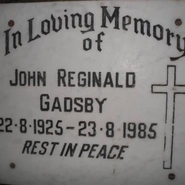 GADSBY John Reginald 1925-1985