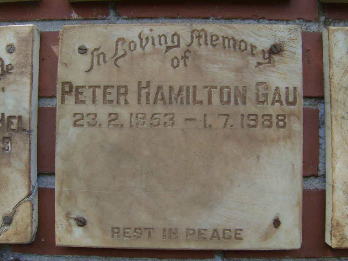 GAU Peter Hamilton 1953-1988