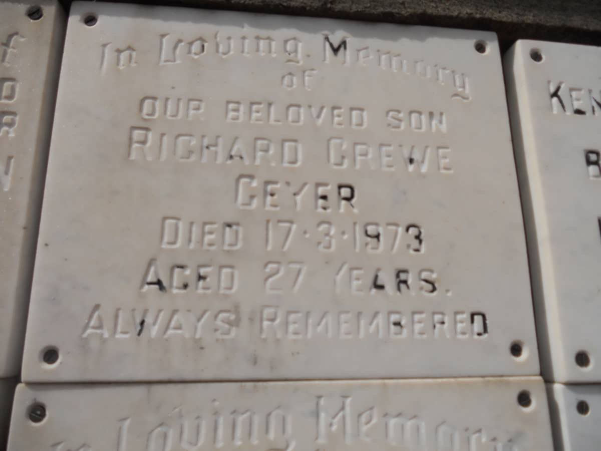 GEYER Richard Crewe -1973