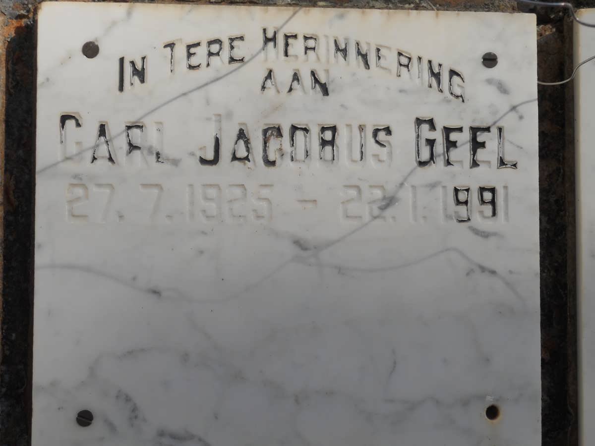 GEEL Carl Jacobus 1925-1991