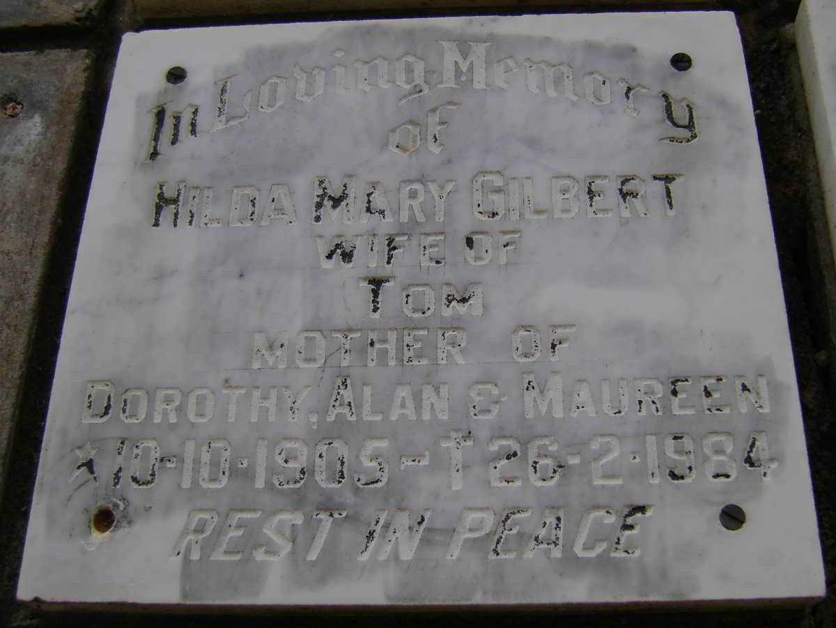 GILBERT Hilda Mary 1905-1984