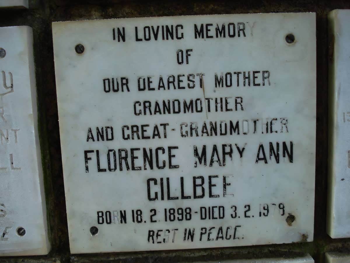 GILLBEE Florence Mary Ann 1898-1978
