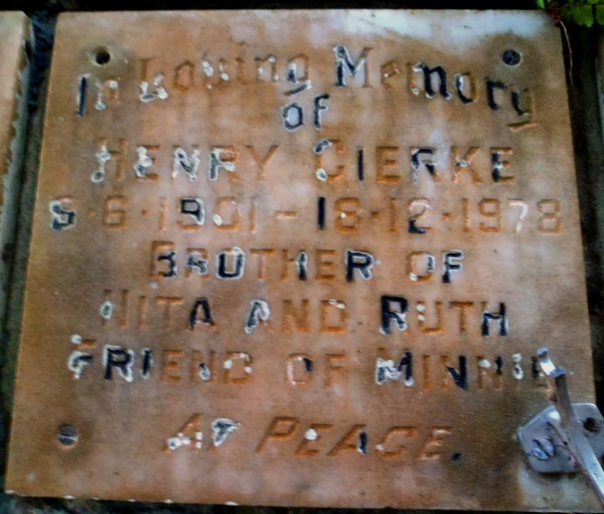GIERKE Henry 1901-1978