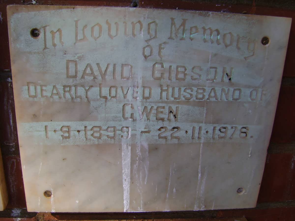GIBSON David 1899-1976