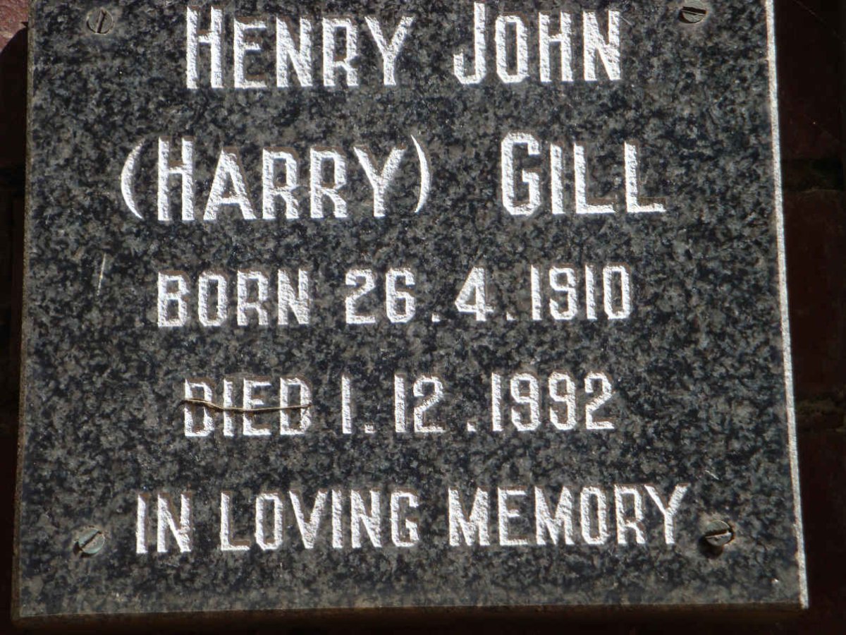 GILL Henry John 1910-1992