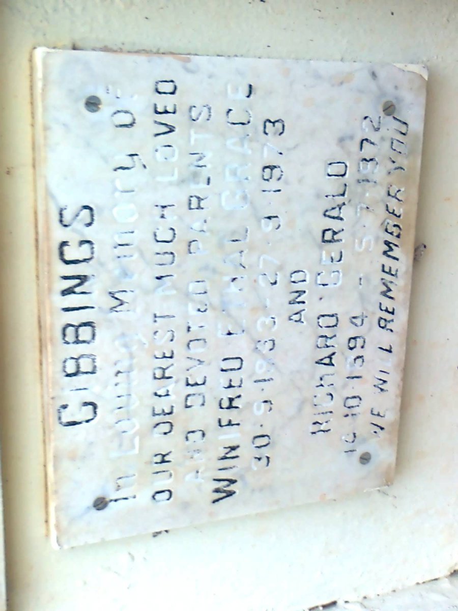 GIBBINGS Richard Gerald 1894-1972 &amp; Winifred Ethel Grace 1892-1973