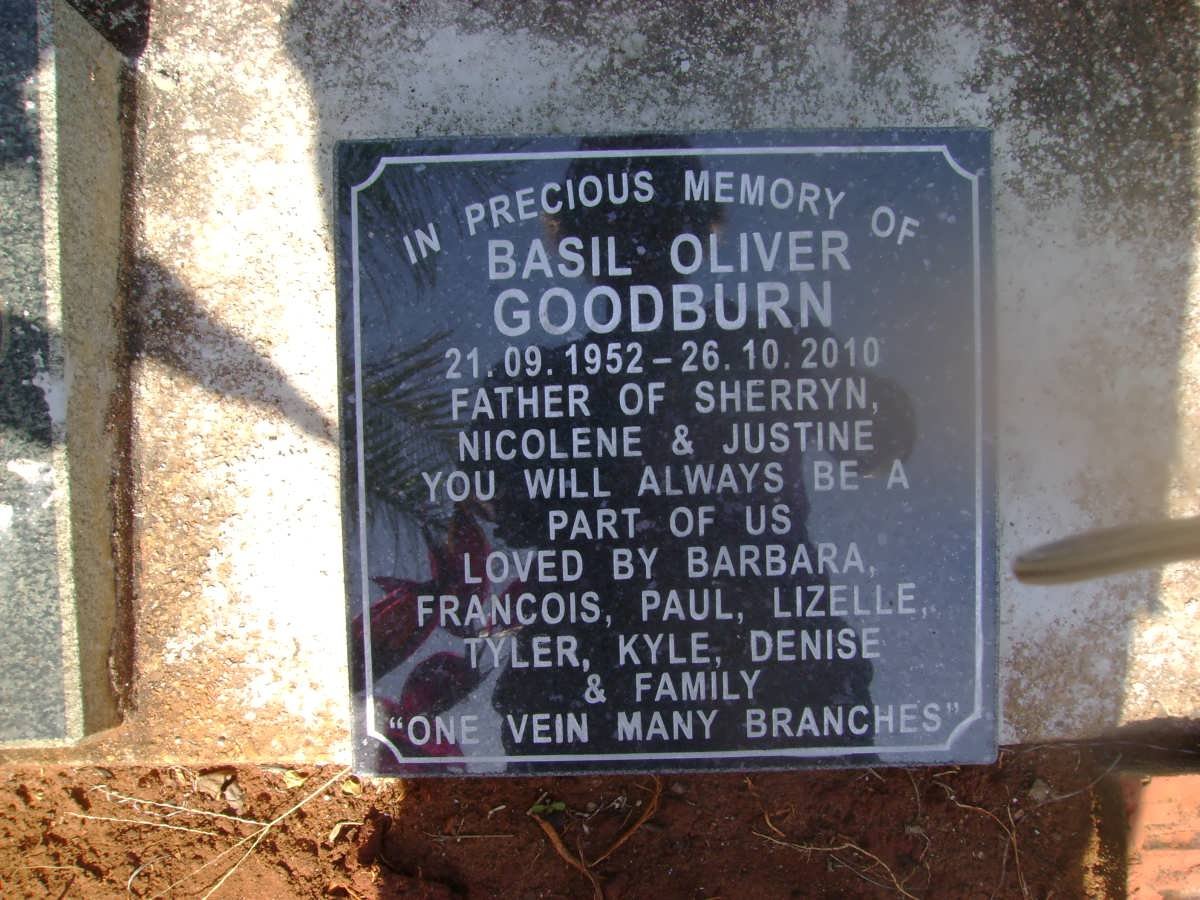 GOODBURN Basil Oliver 1952-2010