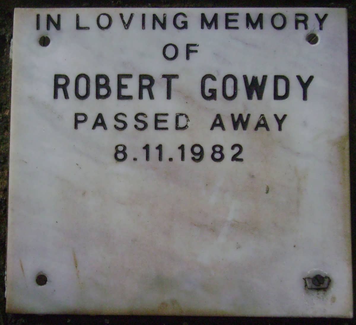 GOWDY Robert -1982
