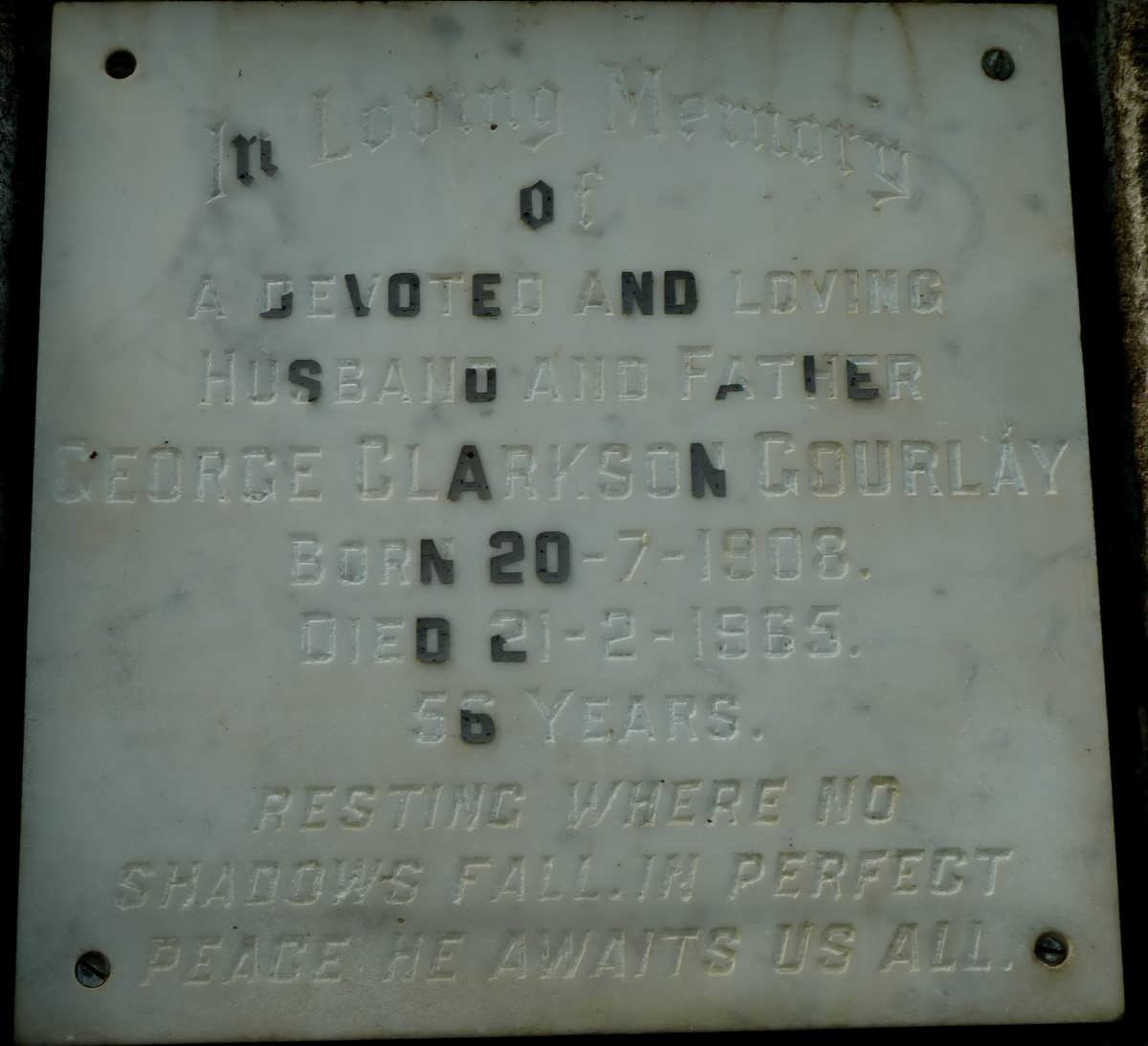 GOURLAY George Clarkson 1908-1965