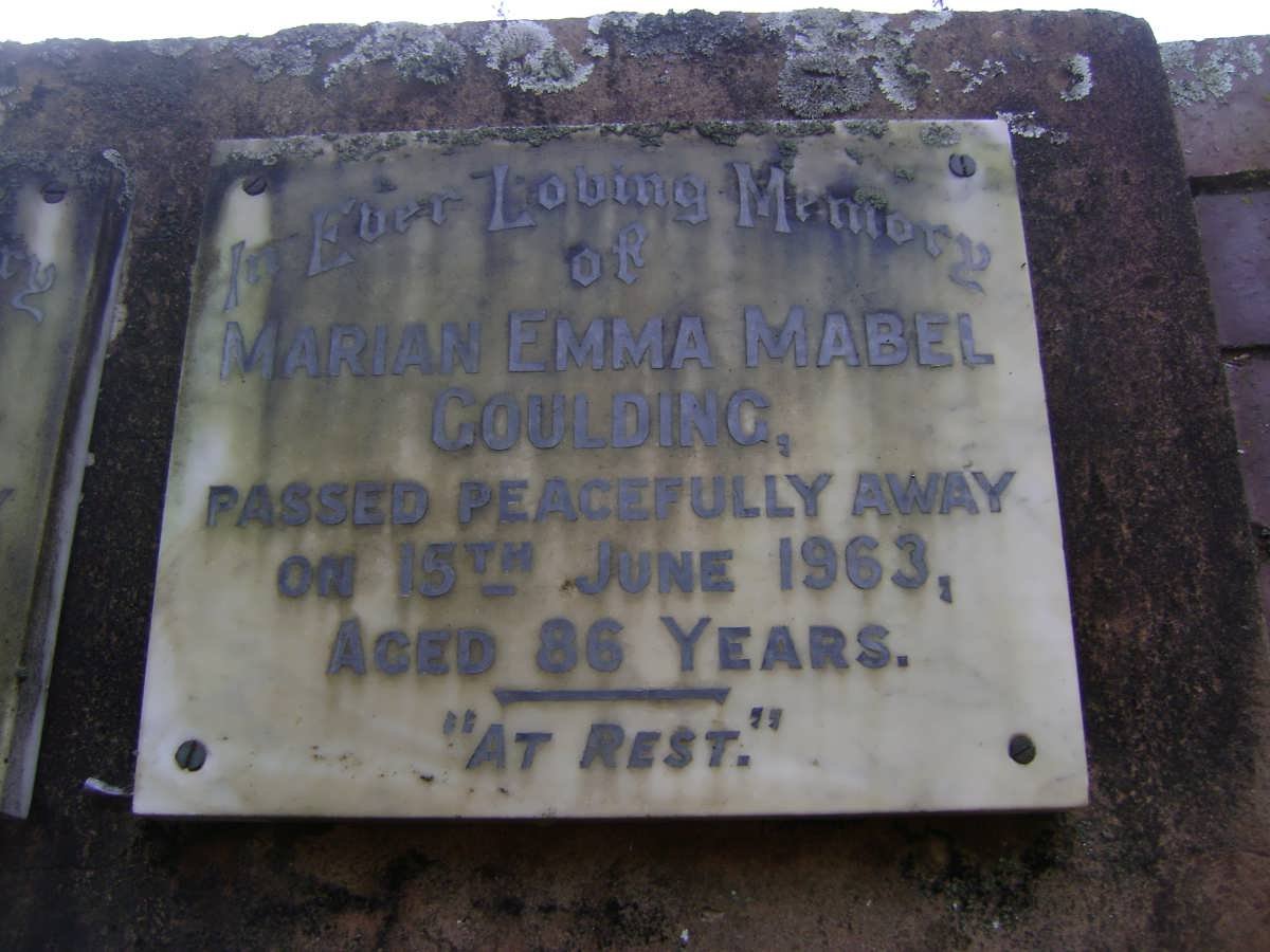 GOULDING Marian Emma Mabel -1963