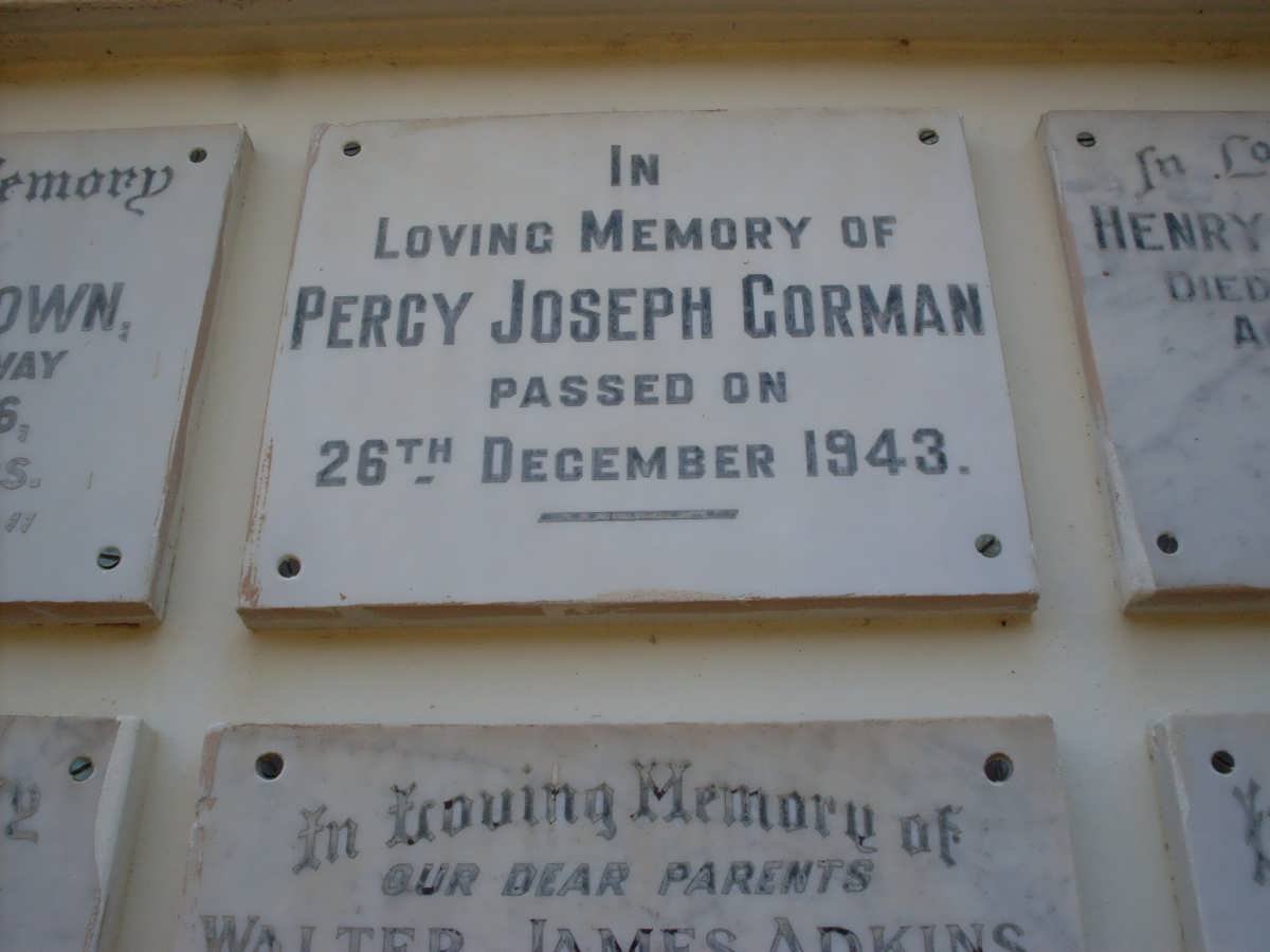 GORMAN Percy Joseph -1943