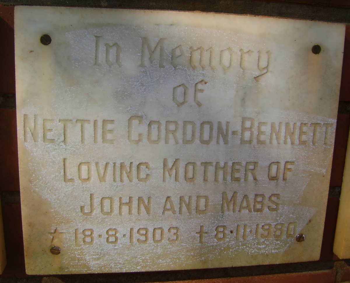 GORDON-BENNETT Nettie 1903-1980