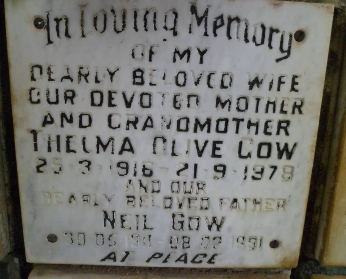 GOW Neil 1911-1991 &amp; Thelma Olive 1916-1979