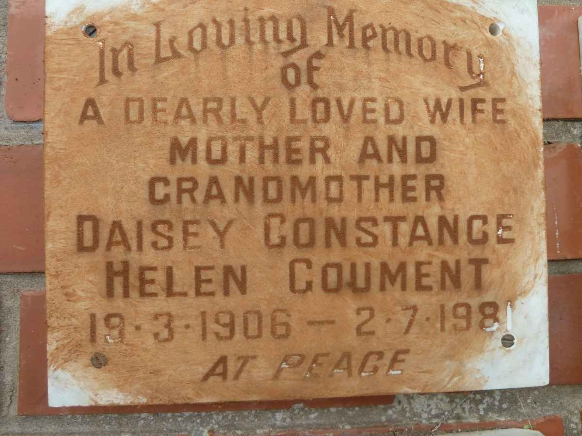 GOUMENT Daisey Constance Helen 1906-1981
