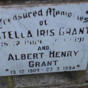 GRANT Albert Henry 1909-1994 &amp; Stella Iris 1909-1991