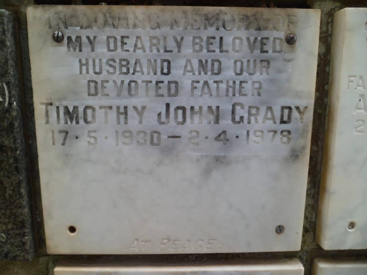 GRADY Timothy John 1930-1978