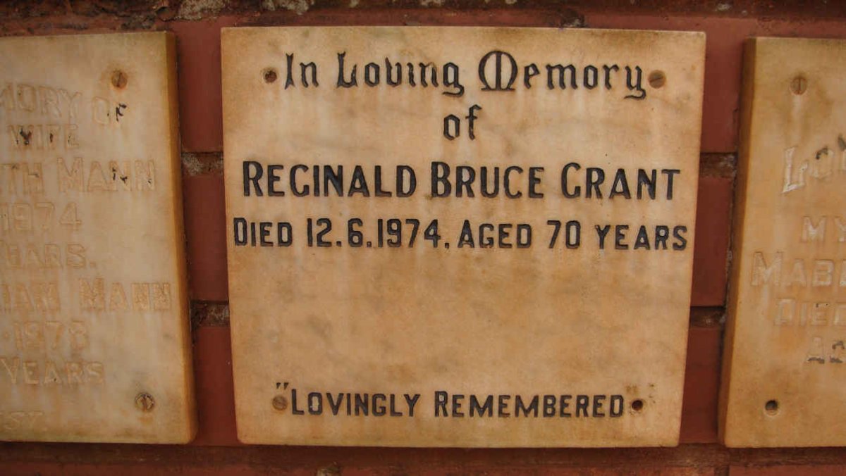 GRANT Reginald Bruce -1974