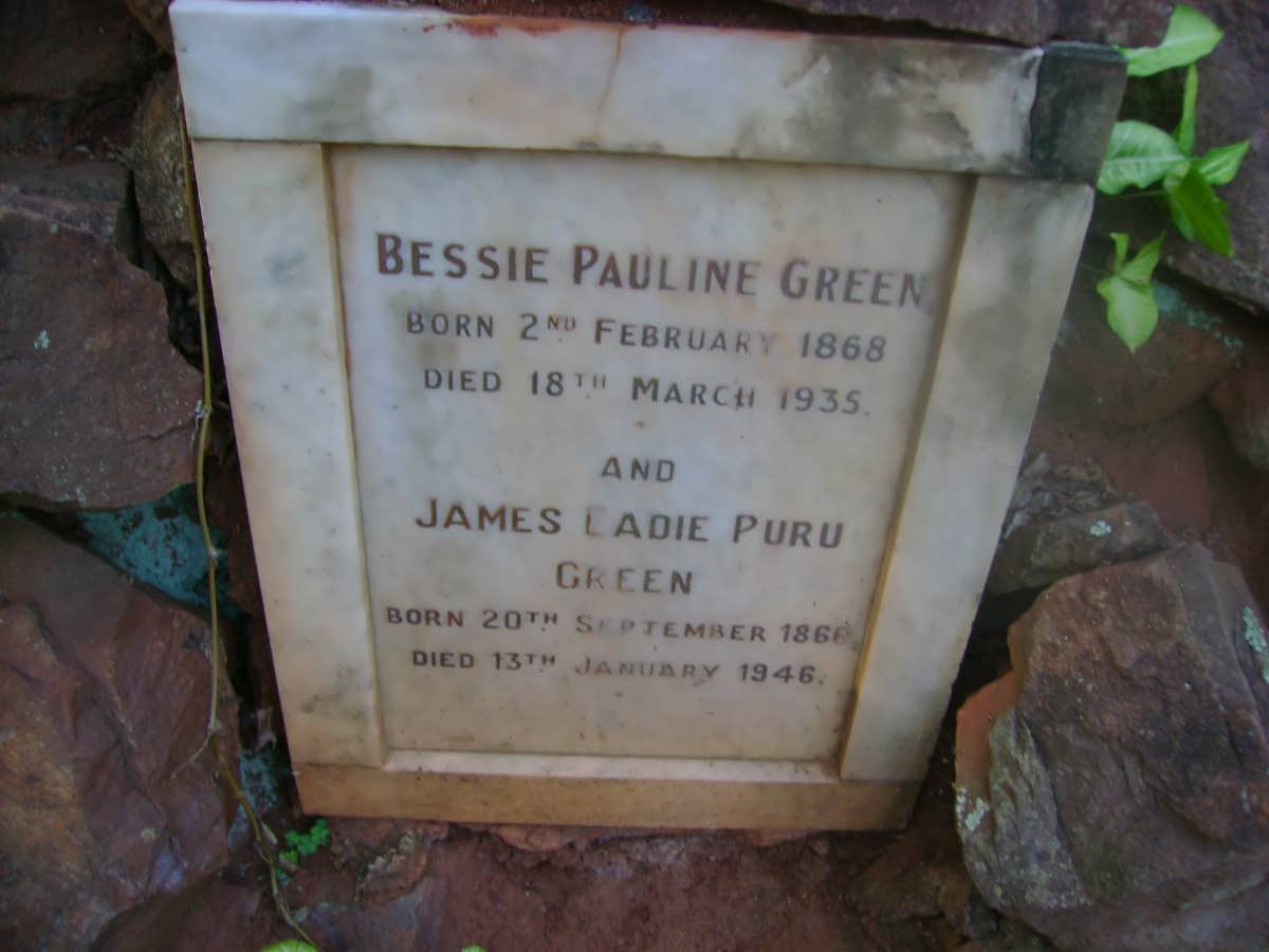 GREEN James Eadie Puru 1866-1946 &amp; Bessie Pauline 1868-1935