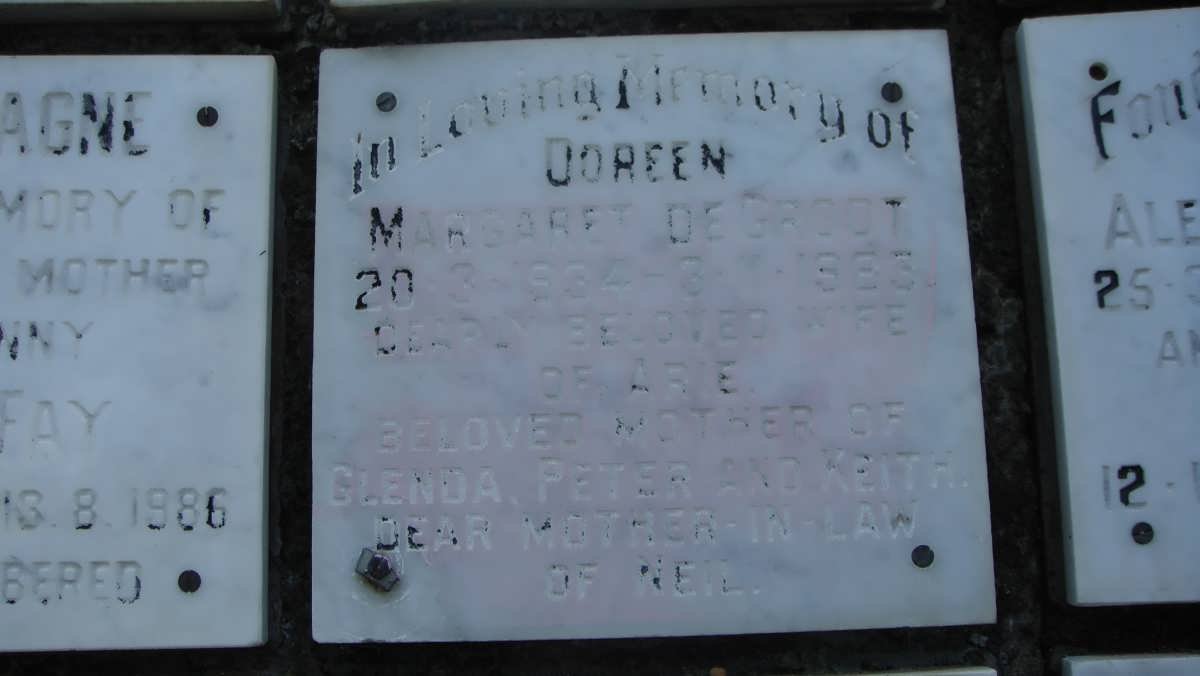 GROOT Doreen Margaret, de 1934-1983
