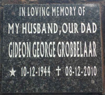 GROBBELAAR Gideon George 1944-2010