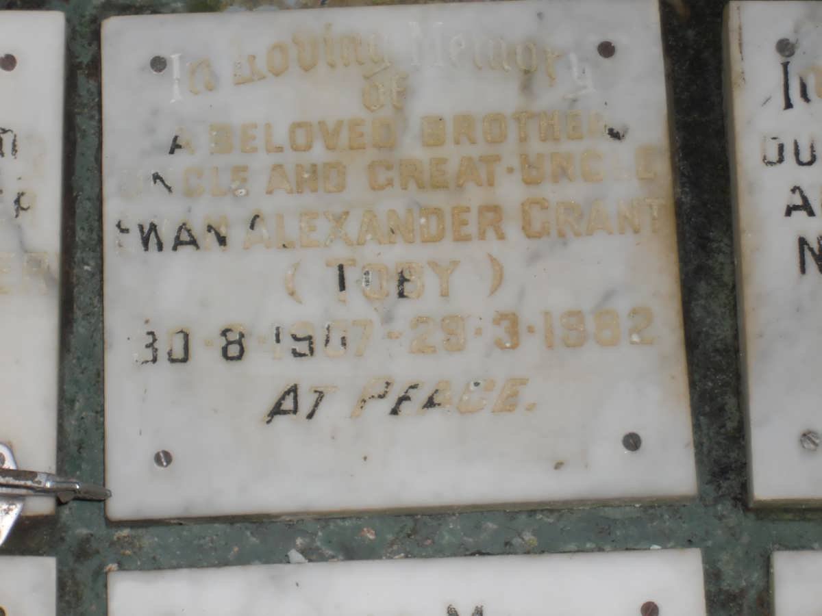 GRANT Ewan Alexander 1907-1982