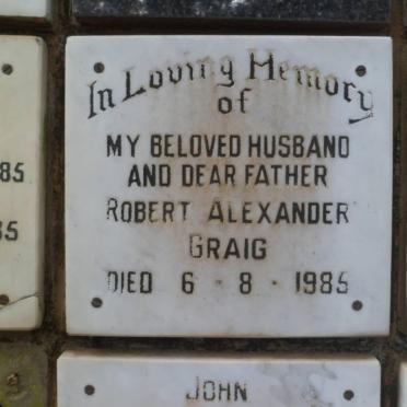 GRAIG Robert Alexander -1985