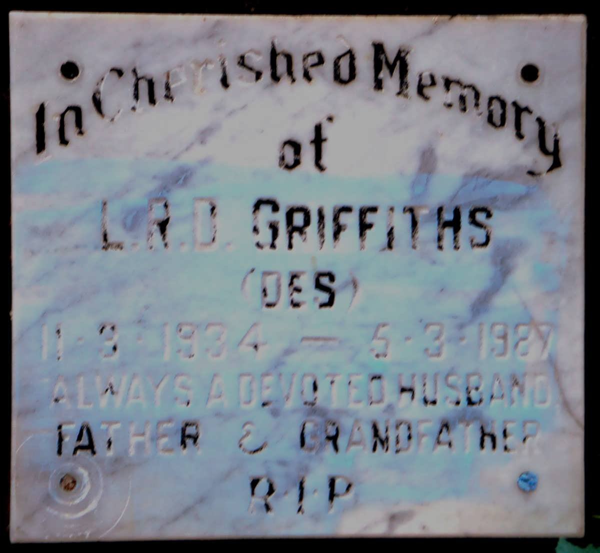 GRIFFITHS L.R.D. 1934-1987