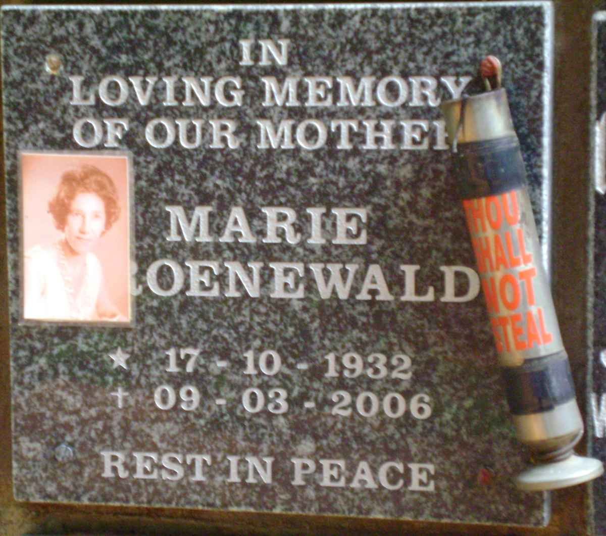 GROENEWALD Marie 1932-2006