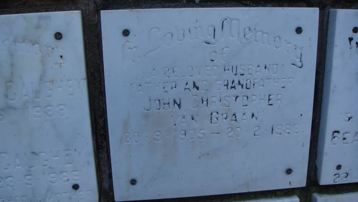 GRAAN John Christopher, van 1905-1988