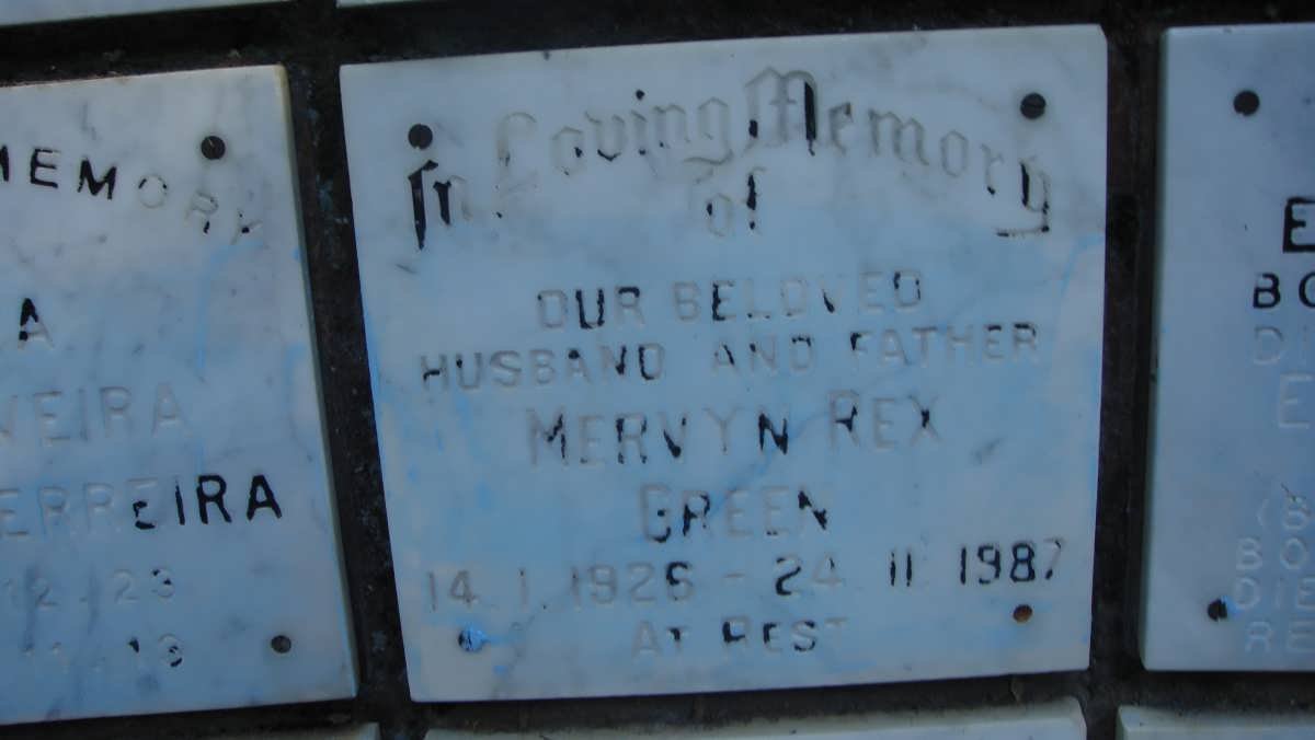 GREEN Mervyn Rex 1926-1987