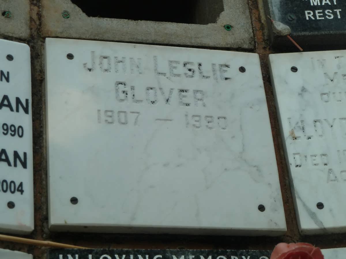GLOVER John Leslie 1907-1990