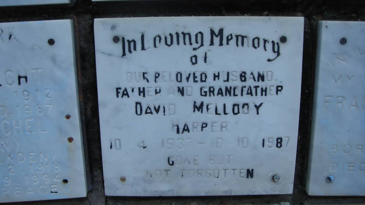 HARPER David Mellody 1937-1987