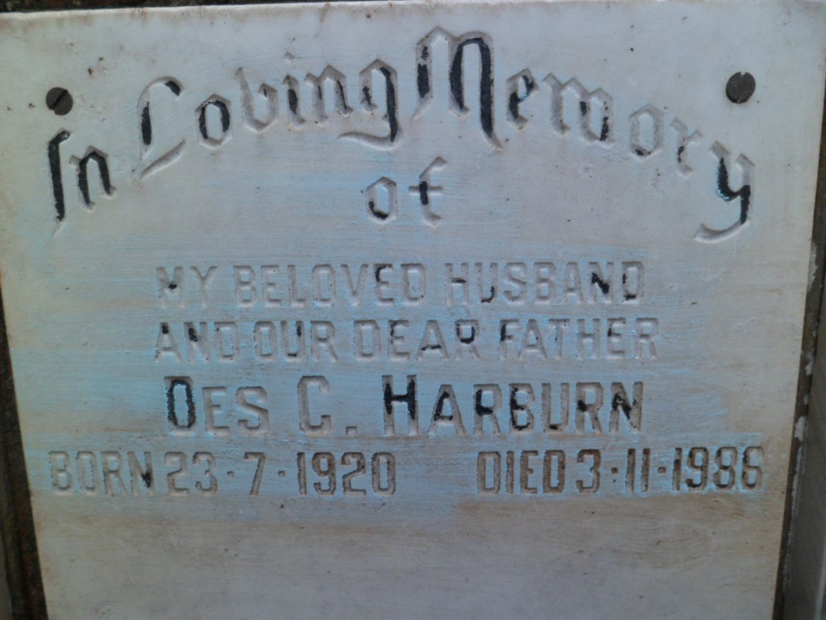 HARBURN Des C. 1920-1986