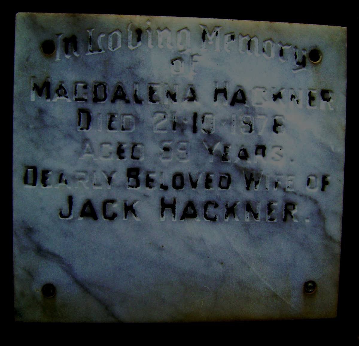 HACKNER Magdalena -1976
