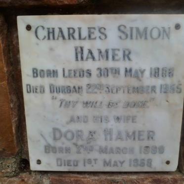 HAMER Charles Simon 1886-1955 &amp; Dora 1898-1968