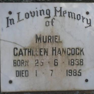 HANCOCK Muriel Cathleen 1898-1985