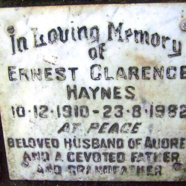 HAYNES Ernest Clarence 1910-1982
