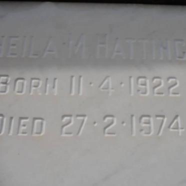 HATTINGH Sheila 1922-1974