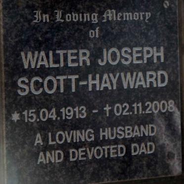 HAYWARD Walter Joseph, SCOTT 1913-2008