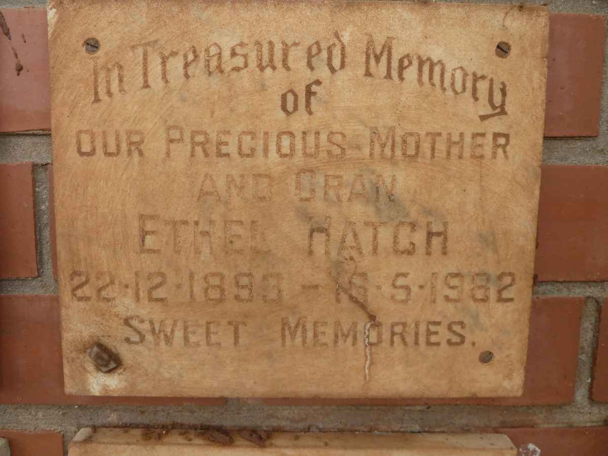 HATCH Ethel 1893-1982