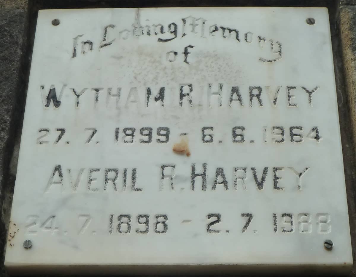 HARVEY Wytham R. 1899-1964 &amp; Averil R. 1898-1988