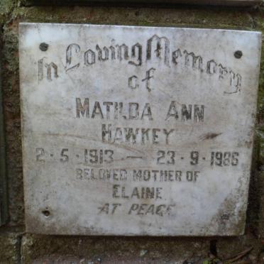 HAWKEY Mathilda Ann 1913-1986