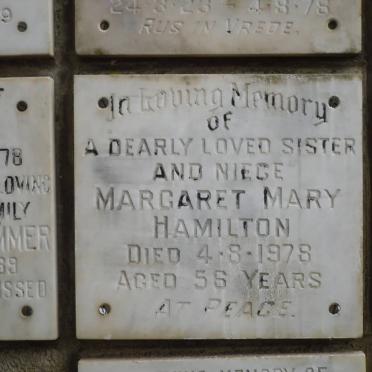 HAMILTON Margaret Mary -1978