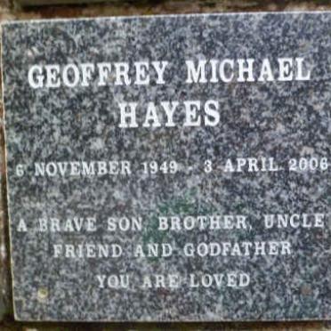 HAYES Geoffrey Michael 1949-2006