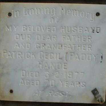 HANDE Patrick Cecil -1977