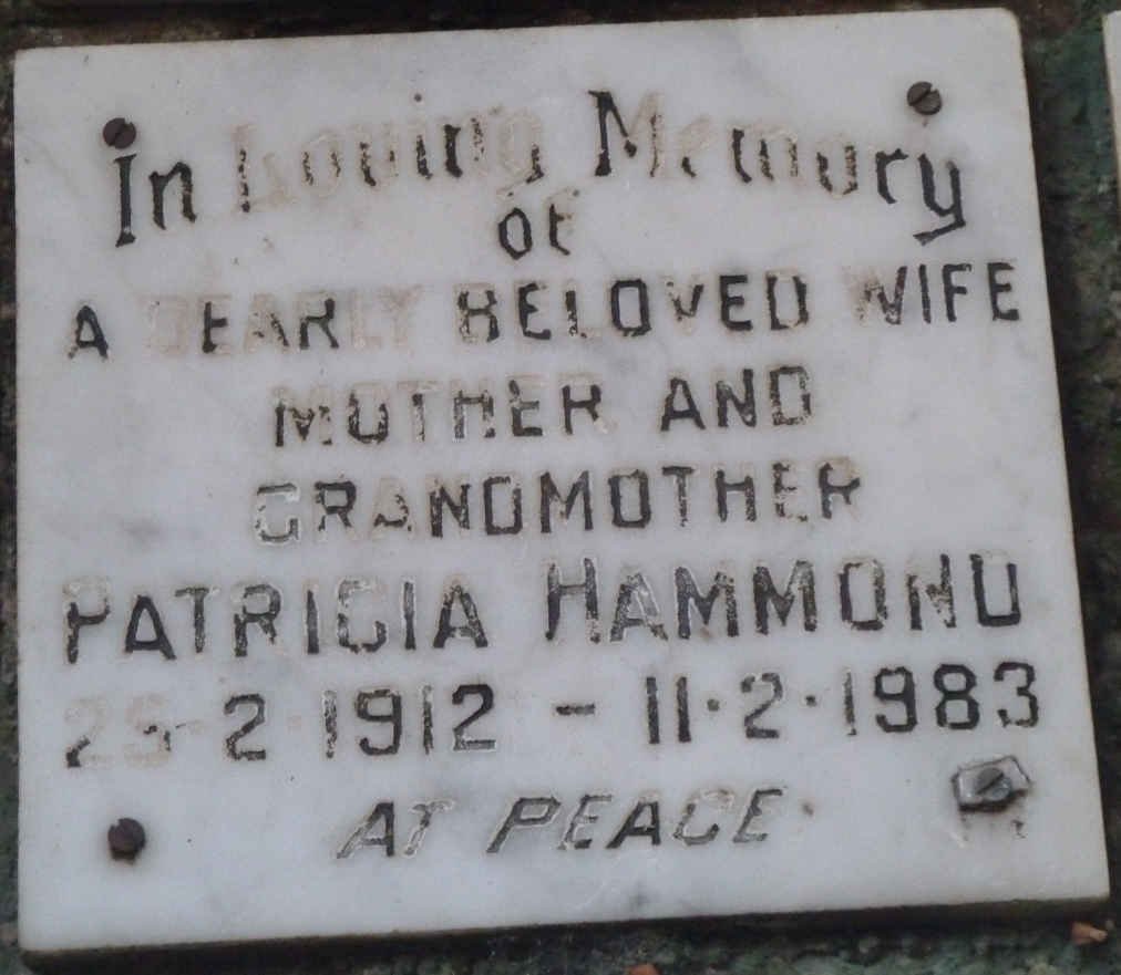 HAMMOND Patricia 1912-1983