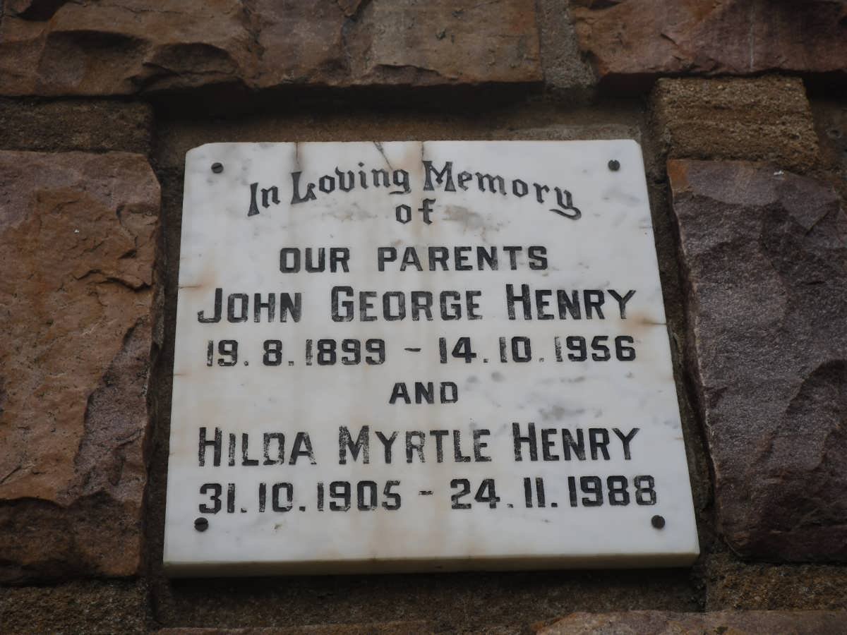 HENRY John George 1899-1956 &amp; Hilda Myrtle 1905-1988