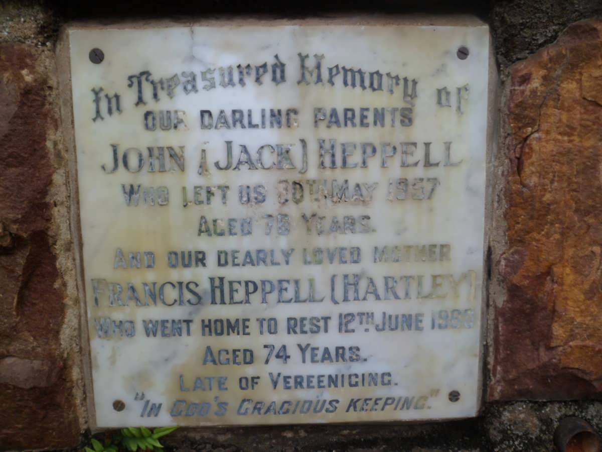 HEPPELL John -1957 &amp; Francis Hartley -1960